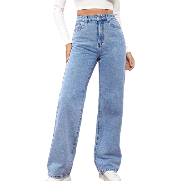 Jeans Taille Haute Femme Mode Femme Jeans Unis Taille Haute Extensibles Coupe Ajustée Pantalons Crayon Décontractés Jeans Femme Taille Haute Pantalons Taille Haute pour Femmes Jeans Taille Haute pour Femmes