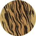 thumbnail image 1 of Ahgly Company Tapis Rond Lavable en Machine Intérieur Transitionnel Jaune, 3 Pieds Rond, 1 of 7