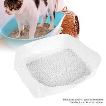 Ensemble de 10 Pcs de Doublures Durables pour Litière de Chat, Doublures de Litière pour Chat, Matériau en Nylon Pe Sans Odeur Réutilisable pour Tous Types de Litière de Chat