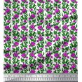 thumbnail image 1 of Soimoi Rayon Crepe Fabric Leaves & Floral Block Decor Fabric Printed Yard 46 Inch Wide, 1 of 4