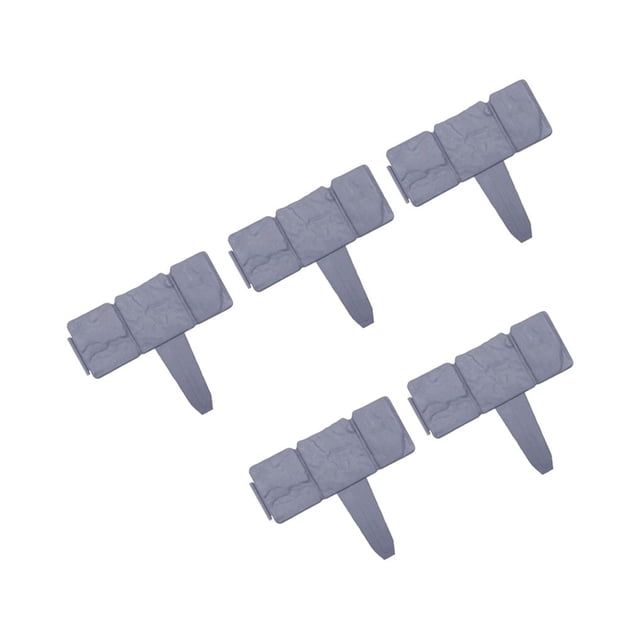 Unatoiry Garden Fence Cobblestone Border Lawn Edging DIY Prop Flower Decorations 5pcs 1Set
