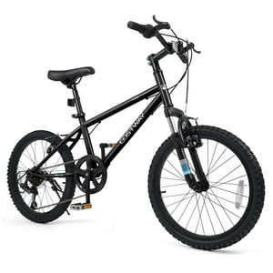 Costway 20 Inch Kids Mountain Bike for Boys Girls Aged 8+ Years Old with Suspension Fork Black