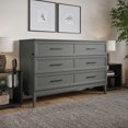 thumbnail image 4 of Santa Fe Queen Wood Murphy Bed Chest with Mattress & Built-in Charger in Gray, 4 of 19