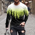 thumbnail image 3 of Chandail à Manches Longues pour Hommes Mode Décontractée Col Rond Chandail à Enfiler Imprimé T-Shirt à Manches Longues Blouse, 3 of 3