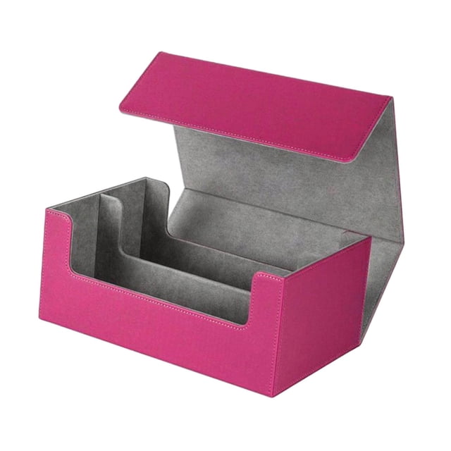 Trading Card Deck Box Storage Protection Premium for 600+ Cards Collectible Game Pink