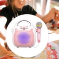 thumbnail image 4 of Kids Machine with 1 Microphones Rechargeable Kids Toys Built in Travel LED Light Show Pink, 4 of 6