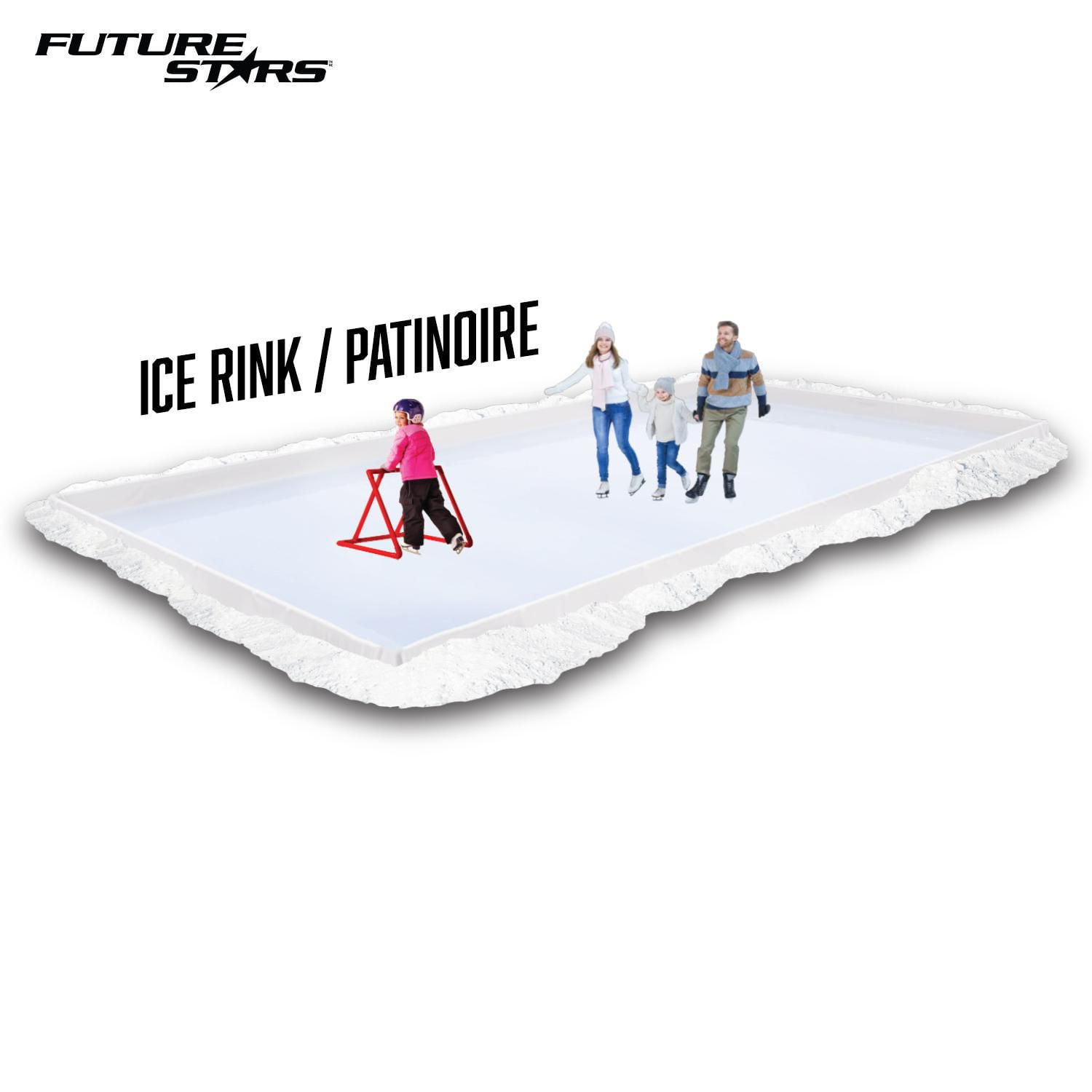 Future Stars Backyard Ice Rink Kit - Frame, Tarp and In-Ground pegs - Customize Size up to 20' x 10'!