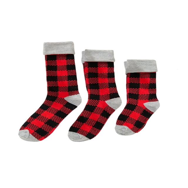 Christmas Parent-Child Stockings Tights Snowflake Santa Claus Print Pattern Family Matching Socks Adult Kid Warm Accessory