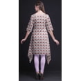 thumbnail image 2 of Bimba Hauts Imprimés Floraux Feuilles Violettes et Lotus pour Femmes Kurti Asymétrique Robe d'Été pour Filles Très Grand, 2 of 6