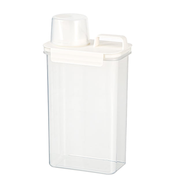 Large Sealed Storage Containers, Usavan Transparent Plastic Grain Jars Double Layer Seal, 5.5L Kitchen Food Storage Tanks for Rice Grains Pantry Organization