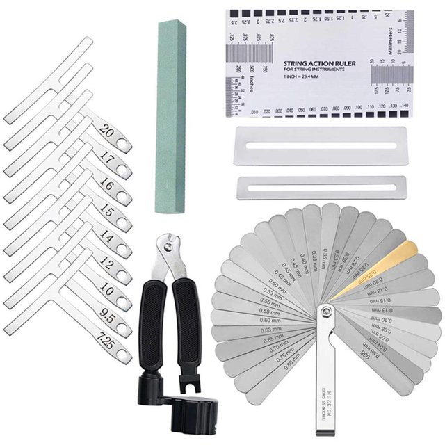 Guitar Luthier Tool Kit Guitar Accessories String Action Guitar Luthier Tool Gauge Ruler Radius Gauge Steel Feeler Gauge Luthier Tool
