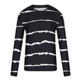 thumbnail image 5 of Penkiiy T-Shirt Homme Décontracté Col Rond Rayé Imprimé Chandail Entraînement Physique Manches Courtes Noir, 5 of 5
