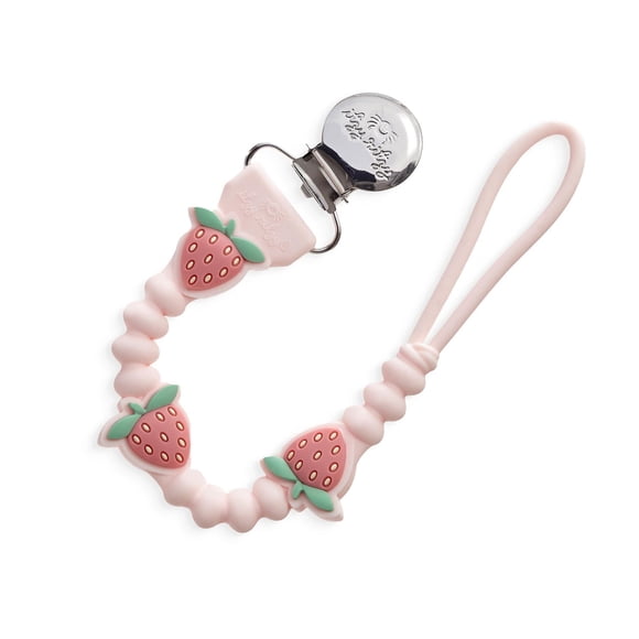 Itzy Ritzy Itzy Strap Plus Strawberry Pacifier Holder for Infants, 0+ Months