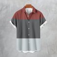 thumbnail image 1 of Qertyioot Men's Spring Short Sleeve Loose Round Neck Geometric Unlocated Printed Shirt Ultra Soft Bamboo, 1 of 4