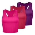 thumbnail image 1 of HBFAGFB Lightweight Tank Tops Womens 3 Piece Seamless Workout Shirts Simple Undershirt Orange Size M, 1 of 3