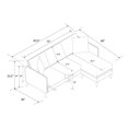 thumbnail image 3 of Novogratz Magnolia Reversible Sectional Sofa with Pillows, 3 of 9