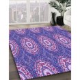 thumbnail image 3 of Ahgly Company Tapis d'Intérieur Lavable en Machine Carré Transitionnel Violet Améthyste Violet, 3 Pieds Carré, 3 of 7
