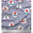 thumbnail image 1 of Soimoi Rayon Fabric Gift Box,Car & Santa Christmas Print Fabric by The Yard 56 Inch Wide, 1 of 3
