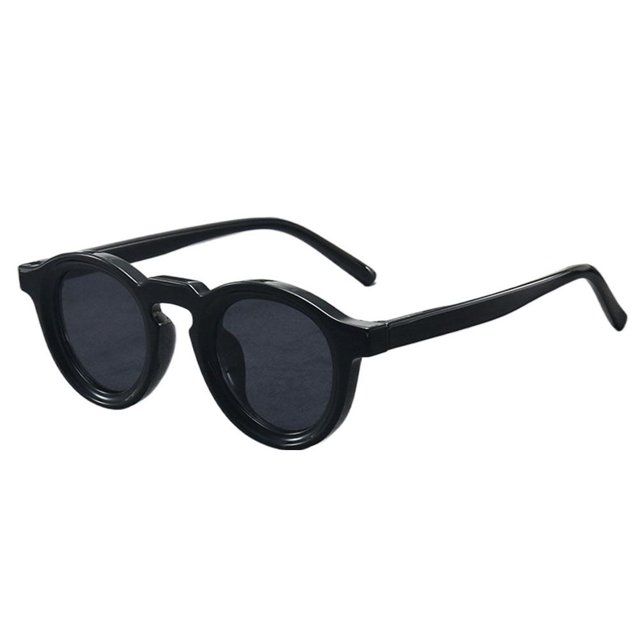 New Retro Small Round Frame Sunglasses Trendy UV Resistant Sunglasses C8Z4