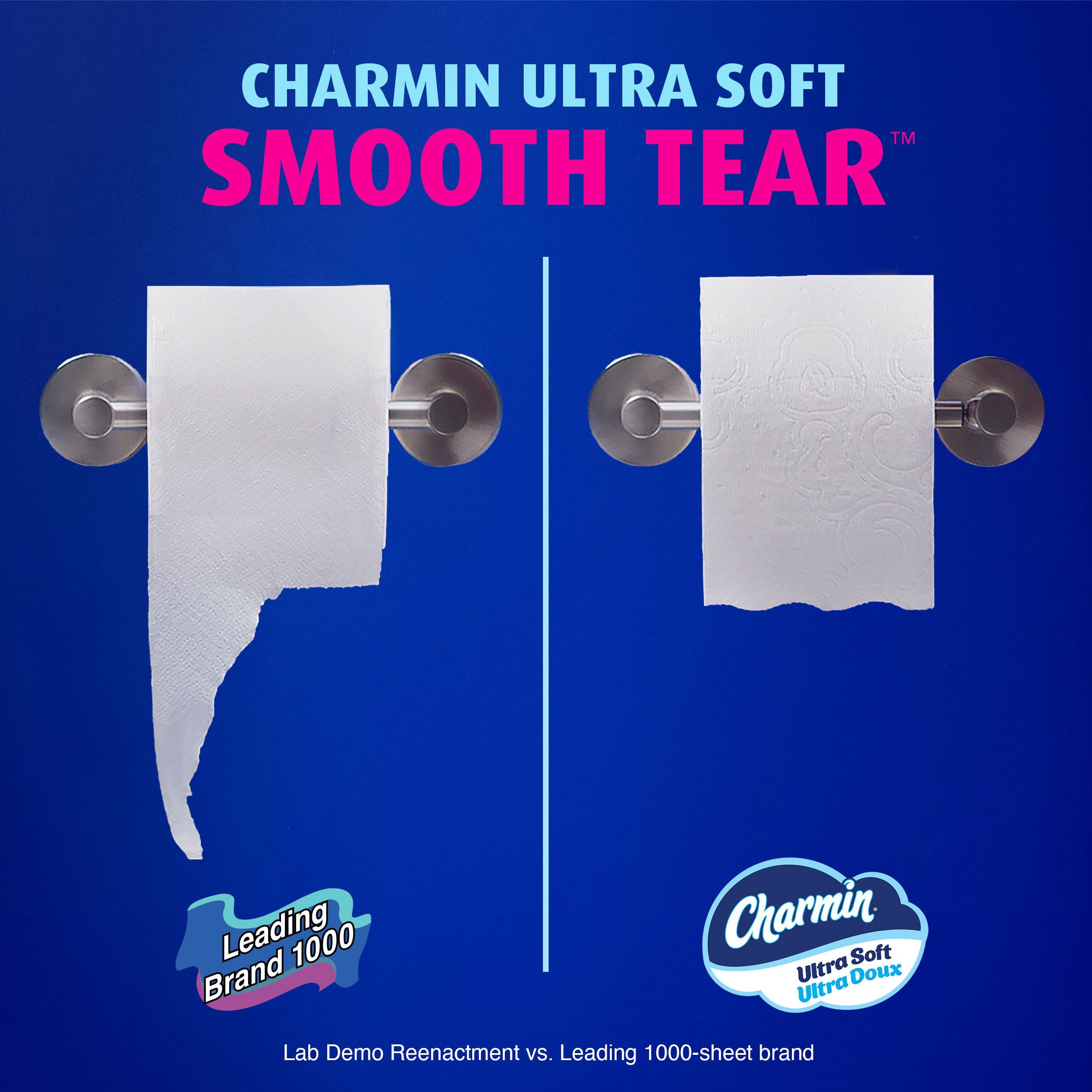 Charmin Ultra Doux, Papier Hygiénique 2 Épaisseurs, 6 Rouleaux (l'Équivalent de 24 Rouleaux Réguliers)