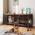 thumbnail image 1 of BeesClover Cage pour Chien, Meuble Cage pour Chien Robuste 38 Pouces TTG, Chenil Intérieur à Double Porte avec Roues à 360°, Plateau Amovible et 3 Crochets, Cage pour Animaux Résistante aux Rayures Facile à Assembler et à Nettoyer pour Grands Chiens, 1 of 7