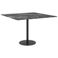 thumbnail image 2 of vidaXL Table Noire 60x60 cm 6 mm Verre Trempé avec Design Marbre, 2 of 3