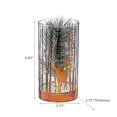 thumbnail image 2 of Led Cylinder Glass Stand Rosegold Pine Tree Medium, 2 of 3