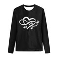 thumbnail image 4 of Pisexur Hauts pour Femmes Mode d'Automne T-Shirt à Imprimé Graphique Cœur Col Rond Manches Longues Chemises pour Femmes Chic Décontracté Hauts de Sortie Confort Polyvalent Blouses Légères, 4 of 5