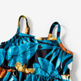 thumbnail image 4 of PatPat Family Matching Floral Panel T-shirt and Floral Ruched Drawstring Side Strap Dress Sets, 4 of 5