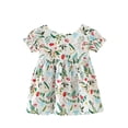 thumbnail image 1 of LUOGENLI Robe Bébé Robes pour Bébés Filles Robe Maxi pour Filles Été Beige Vert Pâle 5-6 Ans, 1 of 4