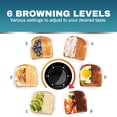 thumbnail image 4 of Elite Gourmet ECT4829B Long Slot 4 Slice Toaster, 6 Toast Settings Toaster Defrost, Reheat, Cancel Functions, Slide Out Crumb Tray, Extra Wide Slots for Bagels Waffles, Black, 4 of 6