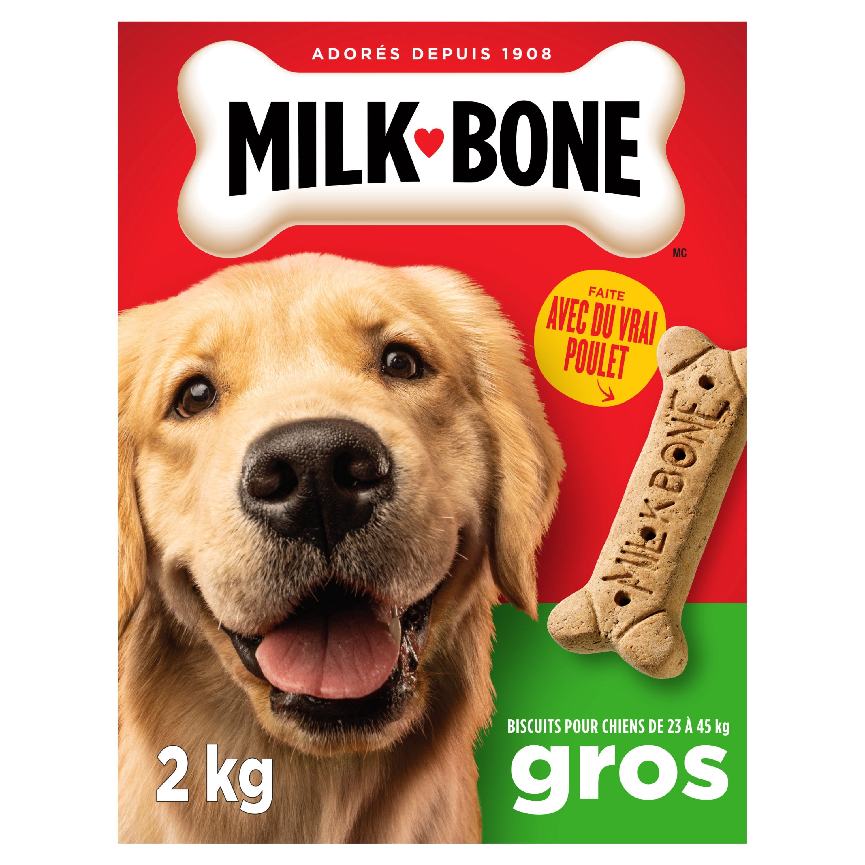 Milk-Bone Gâteries pour Chiens, Biscuits Croustillants Originaux, Grande 2kg