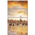 thumbnail image 2 of African Zebras Walking in Row - African Landscape Canvas Art Print, 2 of 3