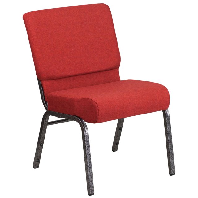 HERCULES Series 21''W Stacking Church Chair in Plum Fabric - Gold Vein Frame