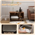 thumbnail image 4 of PawHut Enclos Caché pour Litière de Chat avec Tapis d'Égouttage pour Sable, Brun Rustique, 4 of 10
