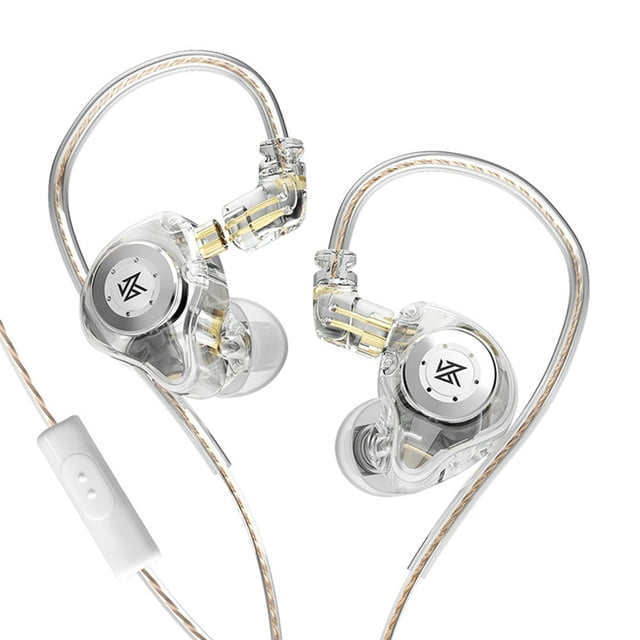 CNKOO KZ-EDX Pro Écouteurs HIFI Bass Moniteur Sport (Transparent avec Micro)