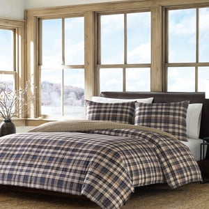 Eddie Bauer Port Gamble Duvet Cover Set King Blue