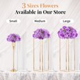 thumbnail image 4 of CHOK Artificial Flower Kissing Balls for Wedding Table Centerpieces 10Pcs 14.2 Large White Fake Roses Hydrangea Flower Arrangement, 4 of 8