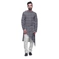thumbnail image 1 of Atasi Printed Ethnic Kurta With White Churidar Pajama Set For Men Summer Wear, 1 of 3