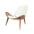 thumbnail image 1 of Chaise de salon shell Plata Décor Import en blanc, 1 of 4