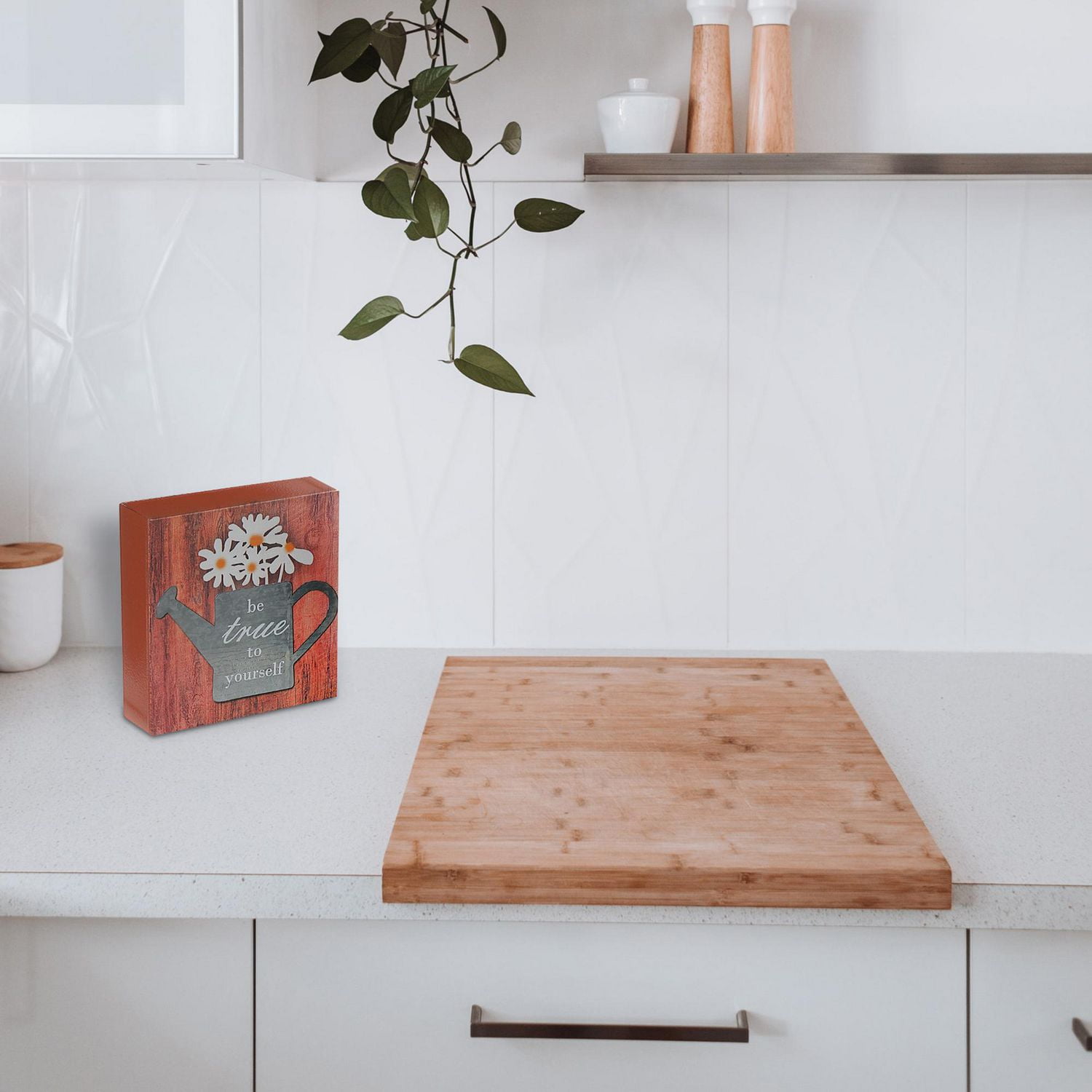 IH Casa Decor Wood Block Avec L'Arrosage Galvanisé Peut Être Fidèle À Vous-Même