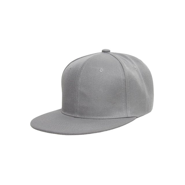 Top Headwear Casquette Snapback Réglable à Visière Plate - Gris Pâle