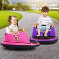 thumbnail image 4 of Costway Voiture 12 V pour Enfants, Auto Tamponneuse de Course à Rotation 360° avec Télécommande, Rose, 4 of 10