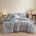 thumbnail image 2 of Dvruxg Soft Washed Microfiber Duvet Insert – Lightweight, All-Season Comforter, Breathable, Machine Washable, Gray(78.7"x90.6"), 2 of 5