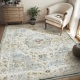 thumbnail image 1 of -Area Rug X Rugs for Living Room- Machine Washable Rug-Soft Living Room Rug-Vintage Non Slip Carpet-Rugs for Bedrooms Dining Room Living Room Office, 1 of 7