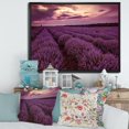 thumbnail image 3 of Designart Sunrise & Dramatic Clouds Over Lavender Field III FLOAT FRAME WALL ART, 3 of 4
