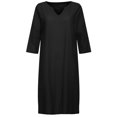 thumbnail image 2 of 2025 et Robe Courte en Lin Grande Taille pour Femmes Décontractée à Manches Vacances Semi-Décontractée Ajustée Robe d'Été pour Femmes Robe à Col en V Mini Petite Midi Couleur Unie Robe pour Femmes, 2 of 7