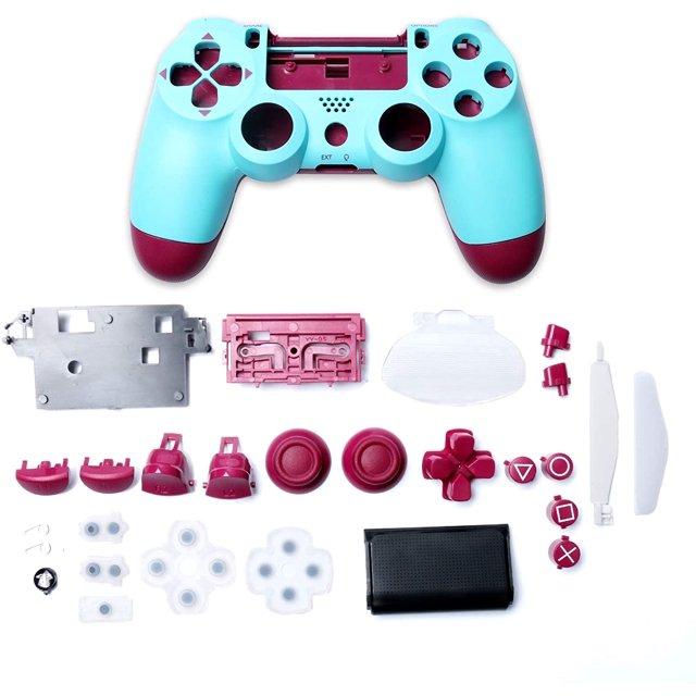 XYCCA Shell DIY Controller Housing Case Cover Replacement for PS4 Controller Accessories (Berry Blue)