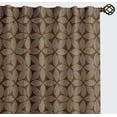 thumbnail image 1 of Vargottam Cotton Curtains for Windows - 3-in-1 Rod Pocket/Back Tab Short Window Drapes - Light Filtering Cotton Panels - Set of 2, 52"x63" - Dotted Flower Design (Brown), 1 of 8