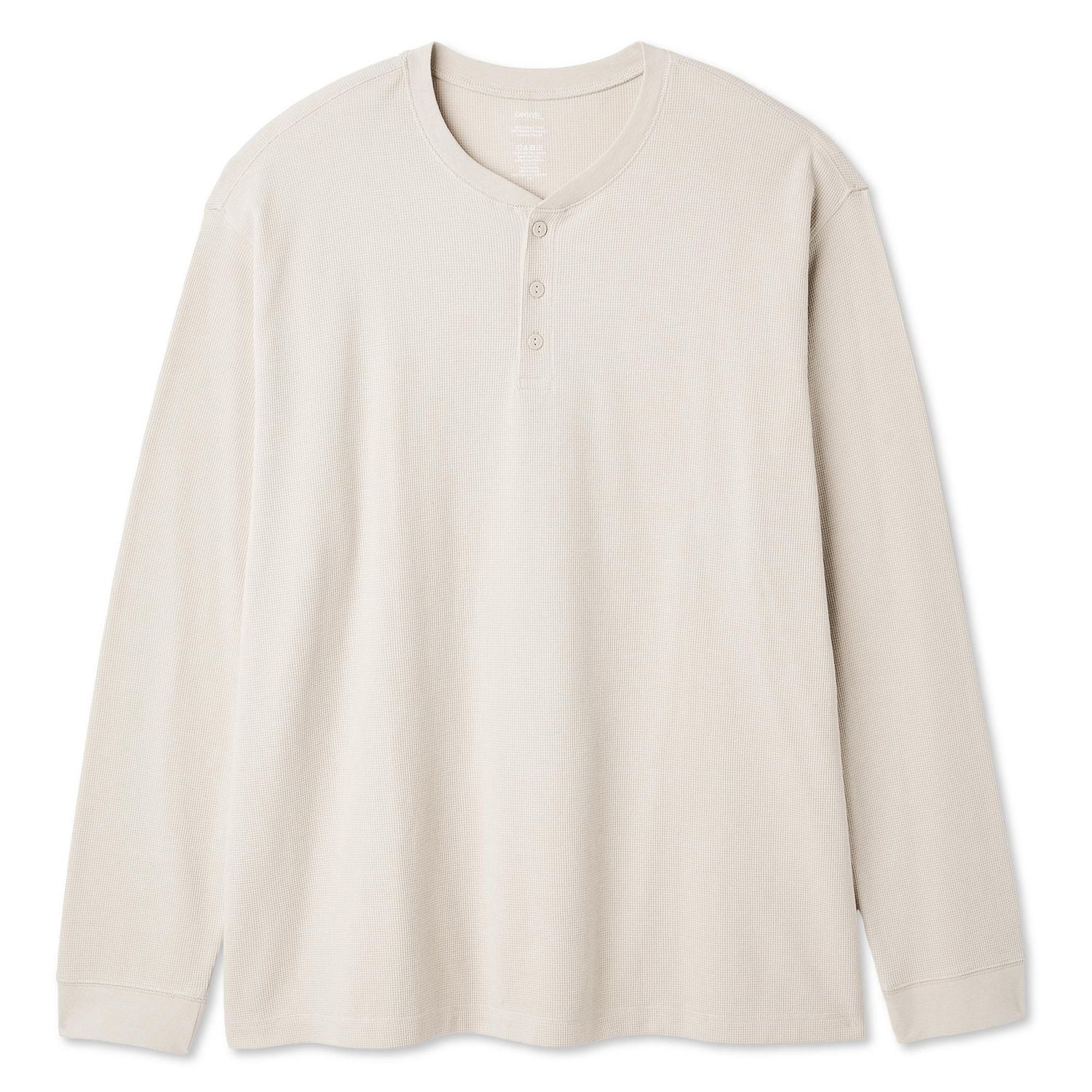 George Big Men's Long-Sleeve Henley T-Shirt